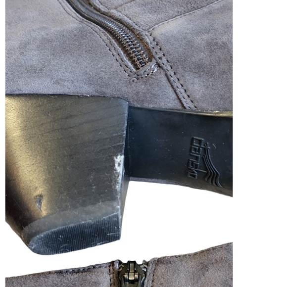 Dansko Gray Suede Ankle Boots with Button Detail - Picture 7 of 12